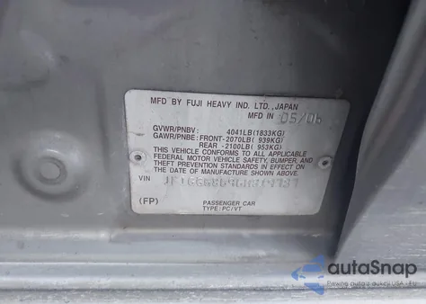 2006 Subaru Impreza Outback Sport из США, поврежденный, VIN JF1GG68696H819787